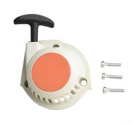 Volakebeing Recoil Starter Pull Pièce de rechange pour débroussailleuse avec vis d'installation Pièces d'équipement d'extérieur Accessoires d'outils de jardin Assemblage de démarrage