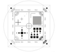 Volakebeing Règle transparente flexible en PET pour étalonnage de microscope, grille de mesure de micromètre, réticules à points, pour logiciel de mesure, 45 x 45 mm, épaisseur de 0,1 mm