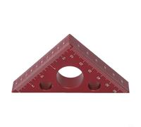 Volakebeing Règle triangulaire carrée en alliage d'aluminium à angle droit de 90 degrés avec échelle métrique et en pouces, appareil de mesure de précision pour le travail du bois et guide de