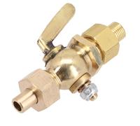 Volakebeing Robinet de robinet en cuivre pur de 0,3 cm, 0,6 cm, 1,2 cm, 1,9 cm, filetage mâle 3/4", poignée en laiton bronze, robinet de robinet en cuivre pur, rotation facile à utiliser, ouverture de