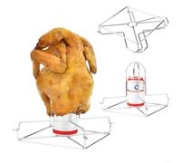 Volakebeing Rôtissoire à poulet pliable en acier inoxydable avec design vertical pour une cuisson uniforme du poulet, de la dinde et du porc sur des grils à charbon, des barbecues à gaz ou dans