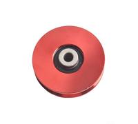 Volakebeing Roue de poulie en aluminium pour accessoires d'équipement de fitness, portique en métal de 85 à 114 mm avec roulement 6202RS, pour résistance AB6061 usinée CNC (75 mm rouge uni)