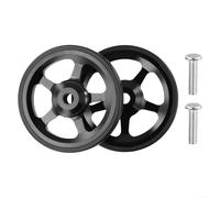 Volakebeing Roues de vélo pliables de 60 mm en alliage d'aluminium et caoutchouc avec vis pour Brompton pour 3Sixty Accessoires de vélo (Noir)