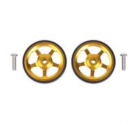 Volakebeing Roues de vélo pliables de 60 mm en alliage d'aluminium et caoutchouc avec vis pour Brompton pour 3Sixty Accessoires de vélo (doré)