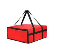 Volakebeing Sac de livraison de pizza isotherme étanche de grande capacité avec rembourrage en mousse pour le transport des aliments chauds, noir et rouge (rouge, 50 x 50 x 15 cm)