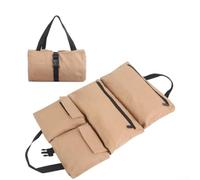 Volakebeing Sac de rangement en toile avec cinq poches zippées pour tournevis, douilles, jauges de pneus, organiseur portable et pliable pour atelier, maison (kaki)