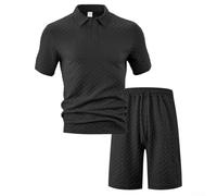 Volakebeing Shorts et pour polo Homme Tissu Stretch pour confortable Shorts | 96% polyester, 4% élasthanne, tissu jacquard texturé, léger et extensible pour un mouvement libre