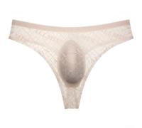 Volakebeing Slip String Homme Mesh Lettres Taille Basse Respirant | Maille respirante, motif lettres audacieux, idéal pour nuits chaudes et intimes