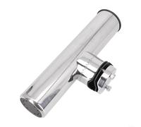 Volakebeing Support de canne à pêche en acier inoxydable 316L, poli miroir, réglable à 360° avec protection en caoutchouc, convient aux rails de diamètre 22 mm/32 mm/51 mm (18-26 mm)