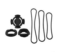 Volakebeing Support d'ordinateur de vélo pour guidon, en plastique noir, plusieurs tailles de sangles, 47 x 47 mm, convient pour une utilisation de vélo de route et VTT