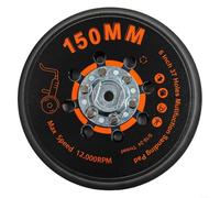 Volakebeing Tampon de ponçage à 37 trous de 150 mm pour ponceuse orbitale, disque de ponçage de 15,2 cm avec filetage 5/16-24, compatible avec MAXXT, 12 000 tr/min Vitesse maximale de polissage