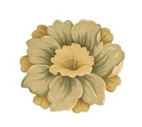 Volakebeing Tapis rond à motif floral de style chinois, motif lotus, tapis de sol en velours antidérapant et absorbant l'eau pour salon, chambre à coucher (hua)