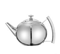 Volakebeing Théière en acier inoxydable avec passoire amovible pour infusion de thé, carafe chauffante de 0,5 L, poignée confortable, design élégant pour la maison et la cuisine (2 L)