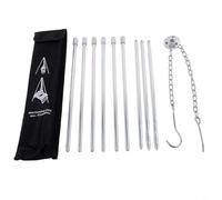 Volakebeing Trépied de camping réglable à 3 pieds pour cuisine en plein air et matériel suspendu, hauteur de 80 cm avec pieds à 3 sections, support en alliage d'aluminium pour feu de camp