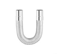 Volakebeing Tuyau de cheminée télescopique en acier inoxydable coudé multi-connecteur résistant à la chaleur pour chauffe-eau intérieur camping extérieur 50 mm