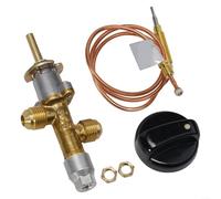 Volakebeing Vanne de contrôle de sécurité pour régulateur de flamme GPL - Kit de thermocouple pour chauffages basse pression, grilles, fours - Pièces de rechange - Filetage évasé M8 x 1 3/8"