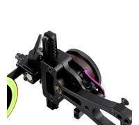 Volakebeing Viseur d'arc à aiguille unique pour arcs de poulie composés, réglable sur 4 positions vers le haut vers le bas à gauche et à droite avec vis de réglage fin, construction en alliage