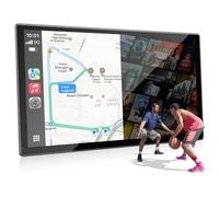 Volam 9" Écran Auto avec Net-flix Y0utube Compatible CarPlay & Android Auto, Pratique Caméra de Recul 1080P + Navigation Siri/G00gle Assistant Mise à Niveau OTA iOS 10+ / Android 11+