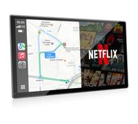 Volam 9'' Écran Portable Sans Fil pour A-pple CarPlay&Android Auto Net-flix Y0uTube+ Play intégré,Caméra de recul 1080p, Assistance à la Navigation Siri/G00gle mise à niveau FM OTA iOS 10+ Android 11+