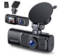 Volam Dashcam Voiture Avant Arrière Full HD Camera Embarquée avec Vision Nocturne Infrarouge G-Capteur Mode Parking Enregistrement Boucle Carte SD 64Go
