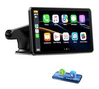 Volam Ecran Carplay Voiture avec Carplay sans Fil Android Auto,7 Pouces Ecran Tactile, Lien Miroir, Navigation, Siri, G00gle Assistant Vocal, Bluetooth 5.0, Aux, FM