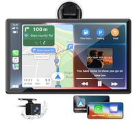 Volam sans Fil A-ppIe Carplay et Android Auto, Stéréo de Voiture avec Caméra de Recul, Portable Autoradio Car Play sans Fil avec Bluetooth/Mirror Link/Siri/G00gle Assistant Vocal/Transmetteur FM/AUX
