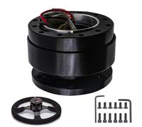 Volant à Dégagement Rapide, 6 Trous Universel Volant Snap Off Boss Kit Vis Boule Volant à Dégagement Rapide Adaptateur de Moyeu Kit de Démolition pour Racing Rally Motorsport, Noir