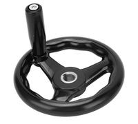 Volant À Main 3 Rayons 16x160mm Plastique Noir Poignée Rotative | 16x160mm Installation Rapide Compatible Avec Machines-Outils Adapté Pour Fraiseuse De Tour Et Atelier