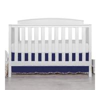 Volant Anti-poussière Pour Berceau - Jupe De Lit Standard 71,1 X 132,1 Cm, Avec Bordure À Pompons | Literie De Chambre D'enfant Élégante À Volants Et Pompons, Tissu En Microfibre Respirant Pour Bébés