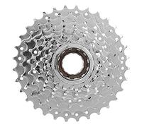 Volant arrière de vélo chromé, roue de VTT de remplacement, engrenage plaqué nickel résistant à l’usure avec 5 vitesses au choix, conception légère et perforée pour un (9 vitesses - chromées)