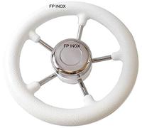 Volant Blanc Ø 280mm Annexe 5 Branches INOX Moyeu Central cône Universel Bateau