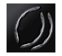 Volant Caches Voiture Demi-Ensemble Antidérapant Universel Voiture Couverture Poignée Décorative Style Carte Couvre-Volant Protection(3PCS Black Grey)