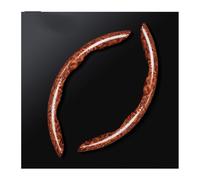 Volant Caches Voiture Demi-Ensemble Antidérapant Universel Voiture Couverture Poignée Décorative Style Carte Couvre-Volant Protection(2PCS Brown)