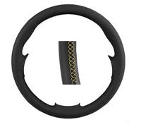 Volant Caches Voiture pour Nissan pour Teana pour Altima pour X-Trail pour Qashqai pour Rogue pour Pulsar Housse De Volant De Voiture en Cuir Artificiel Tressé(Yellow Line)