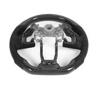 Volant Carbone en Cuir Nappa Perforé avec Coutures pour FC Type R FK8 2016-2020, Noir