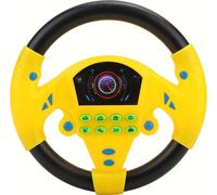 Volant copilote éducatif pour bébé avec musique, jouet d'enfant intelligent (jaune)