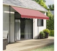 Volant d'auvent rouge bordeaux 3 m, volant de rechange imperméable en 100 % polyester avec revêtement PU, résistant aux UV et respirant pour une protection optimale contre le vent et le soleil