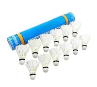 Volant de badminton à plumes : traction avec volant à plumes, balles de badminton stables pour écrire et vitesse de vitesse, jeux de raquette