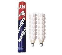 Volant de badminton,volant de badminton - Volants de badminton pour |Volants de badminton 12 pièces, volants en plumes de canard, balles de badminton d'entraînement sportif pour jeu d'intérie
