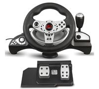 NanoRS Volant et pédales RS700, filaire, 8-en-1, vibrations — PC/PS4/PS3/Xbox One/Switch/Android