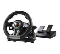 Volant de course de jeu, Volant de course de compétition à 180 ° PXN-V3II avec port USB universel et avec pédale, convient pour PC,