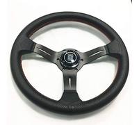 Volant De Course/DéRive Universel, Volant en cuir 330mm Noir-volant en aluminium noir Spoke rouge Brochage 13 pouces