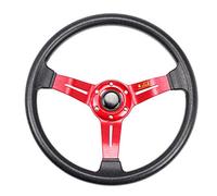 Volant De Course/DéRive Universel, Volant sport Golf Course Modified Volant 14 pouces 320 mm en aluminium(Red)