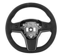 Volant de course en cuir noir avec bouton, volant de remplacement pour conducteurs
