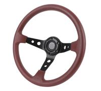 Volant de Course en PU de 14 Pouces - et Prise en Main Confortable - Design Sportif pour Voitures - S'adapte à la Plupart des Adaptateurs de Moyeu à 6 Trous - Installation Facile avec les