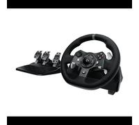 Volant de course Logitech G G920 avec pédales analogiques USB pour PC Xbox One Xbox Series S/X noir cuir et acier