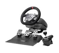 Mars Gaming MWH-RSX, Volant SimRacing Retour De Force Et Moteur Double, Set 3 Pédales Résistance Progressive, Levier De Vitesse en H et 12 Vitesses, 14 Boutons Personnalisables, PC/PS4/Xbox Series X|S