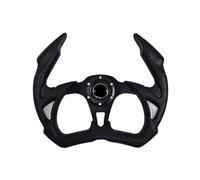 Volant de course noir de 350 mm - Housse classique en PVC et cuir synthétique - Poignée antidérapante - Design à 3 rayons pour un ajustement universel - Compatible avec Drift, Simulator et voitures