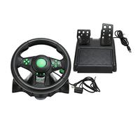 Volant de Course PC, Volant de Jeu de Volant de Course PC, pour Xbox 360, pour PS3, pour PS2, PC, Volant de Jeu de Volant de Course PC Volant de Course Automobile à 180 Degrés avec Pédale pour Jeu de