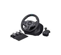 Volant de course PXN - Volant de jeu V9 à vibrations 270A et 900A avec levier de vitesses et pédale pour PS4, PC, Xbox One, Xbox SE